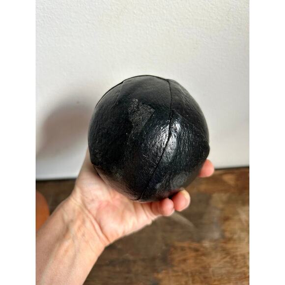 Vintage Leather Wrapped Decorative Spheres, Set of 3 - Picture 9 of 9